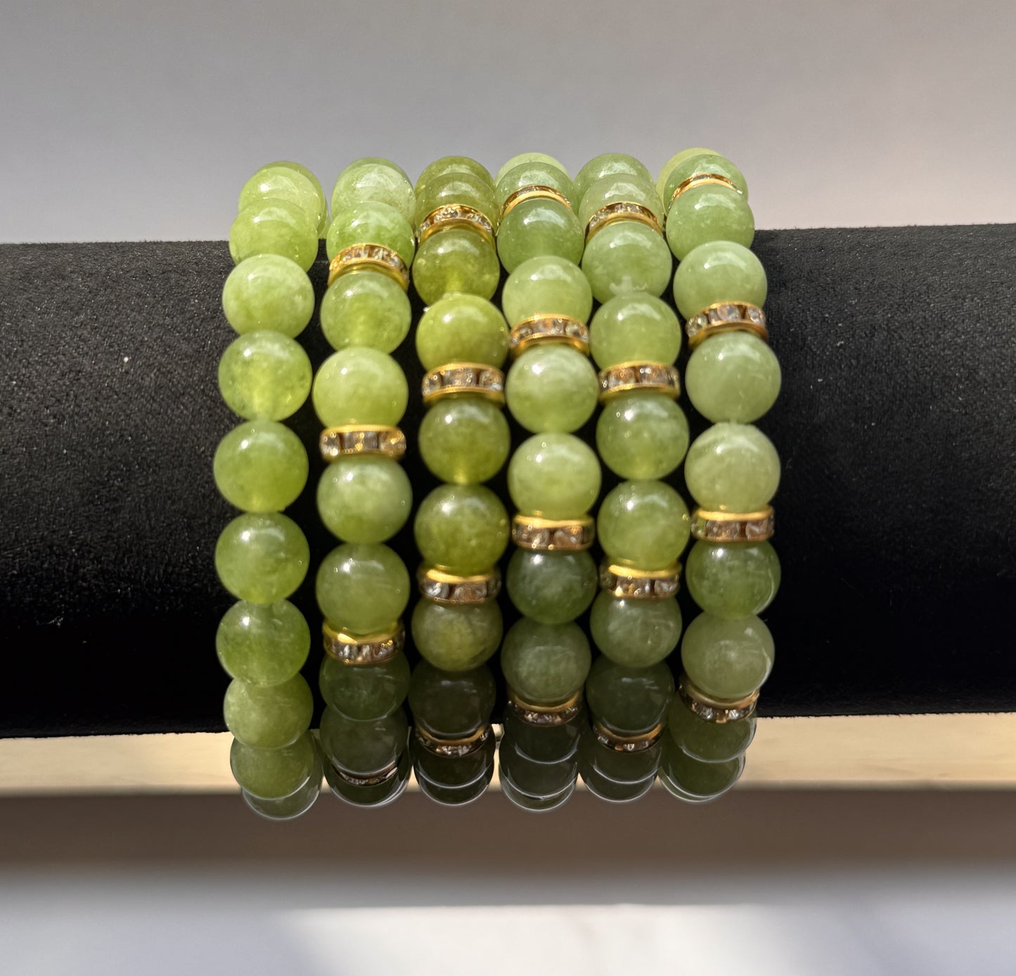 Diamante Cross Green Aquamarine Bracelet