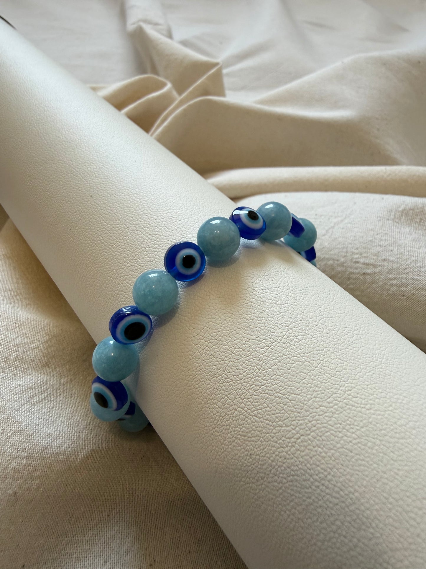 Evil Eye Aquamarine Bracelet