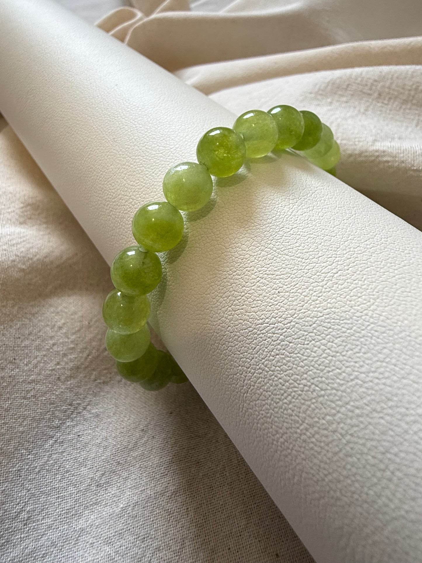 Green Aquamarine Stone Bracelet