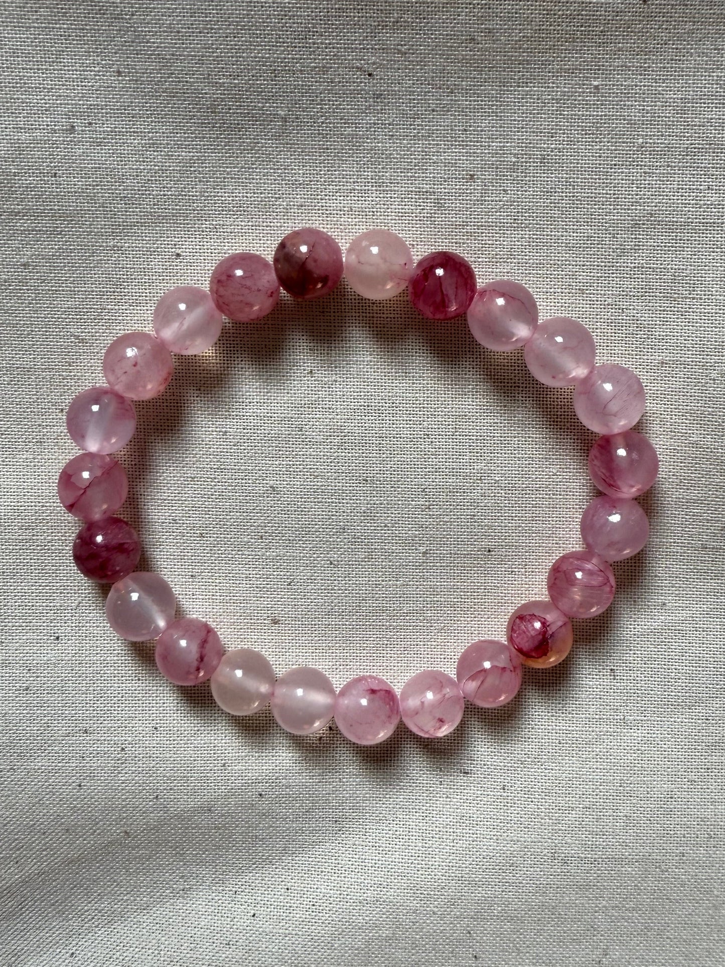Rose Quartz X Pink Jade Bracelet