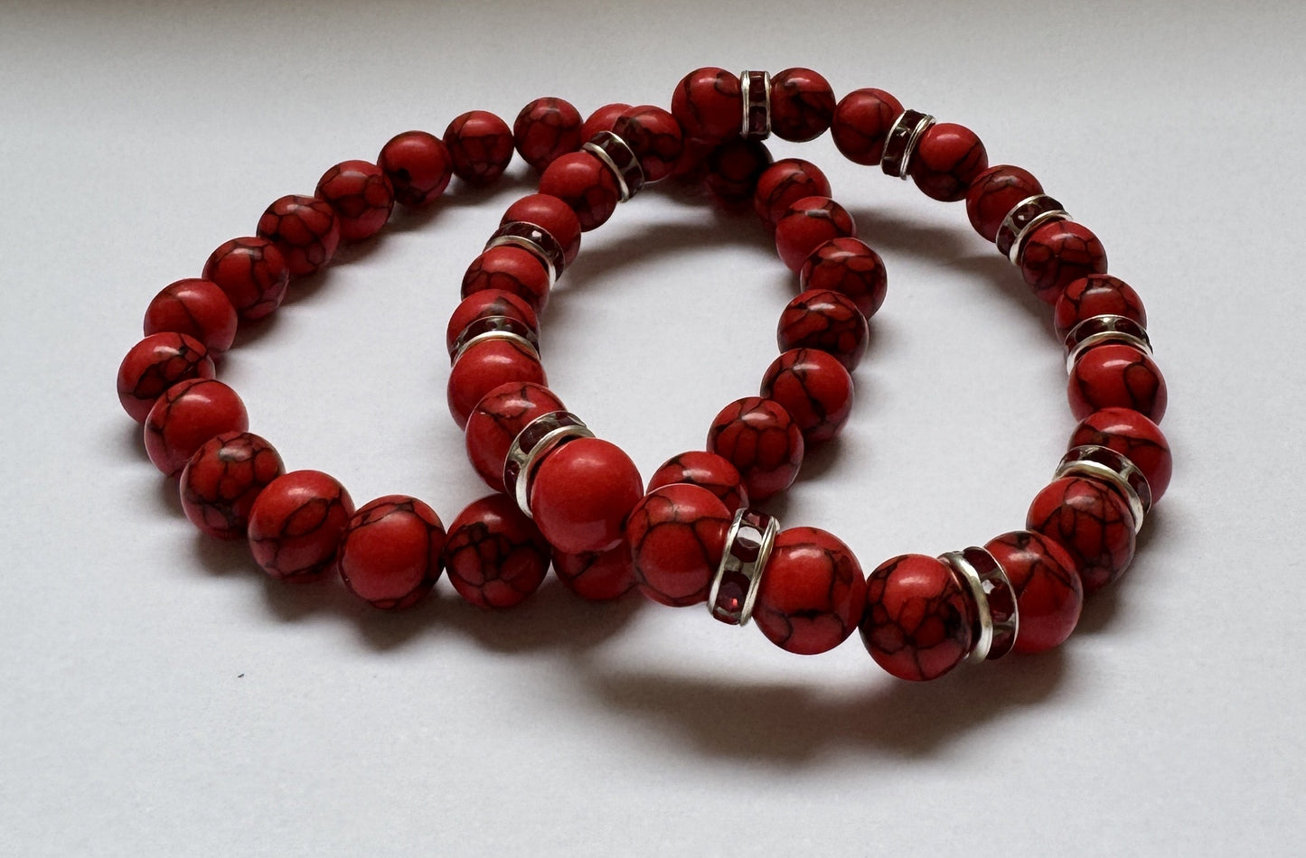 Diamante Red Howlite Bracelet