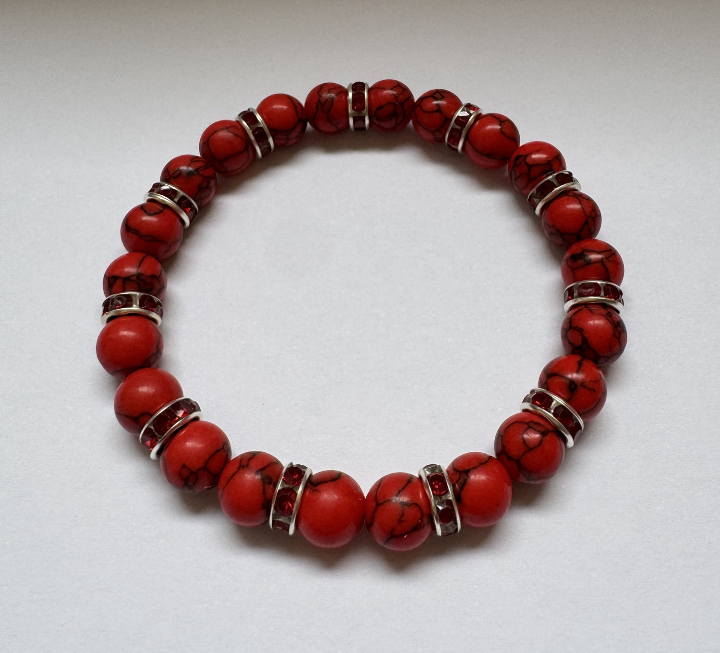 Diamante Red Howlite Bracelet
