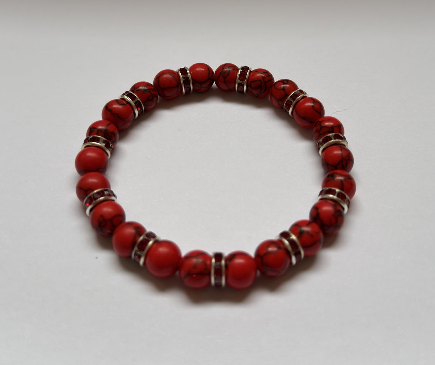 Diamante Red Howlite Bracelet