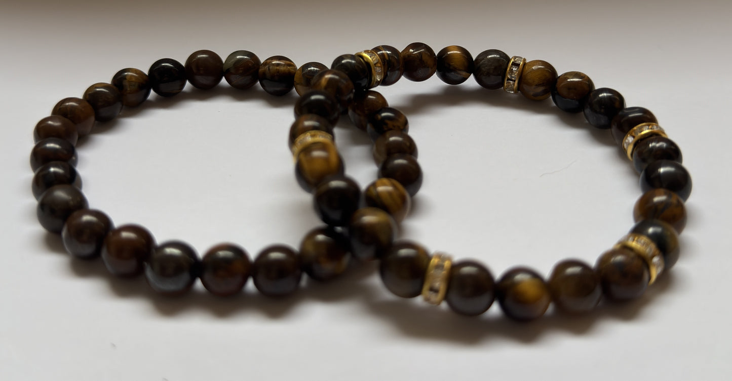 Diamante Tiger Eye Bracelet