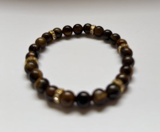 Diamante Tiger Eye Bracelet