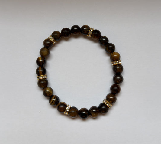 Diamante Tiger Eye Bracelet