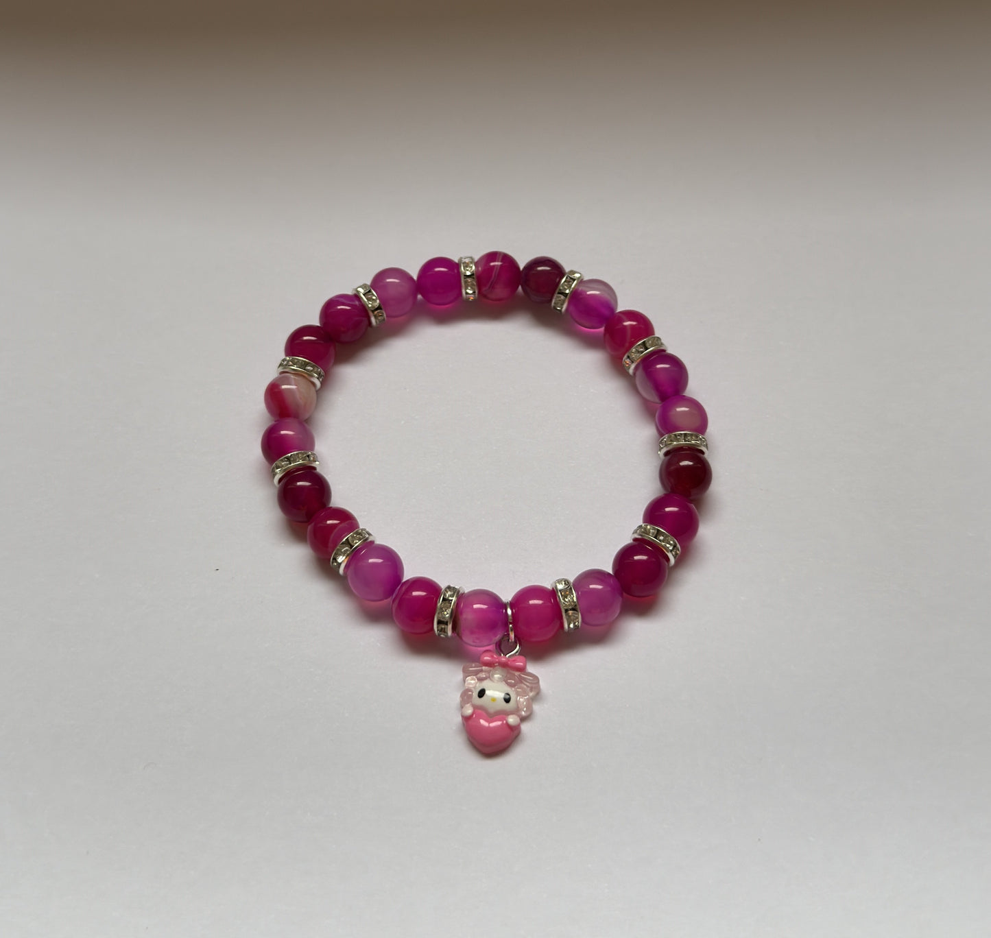 Hello Kitty & Friends Pink Agate Bracelet