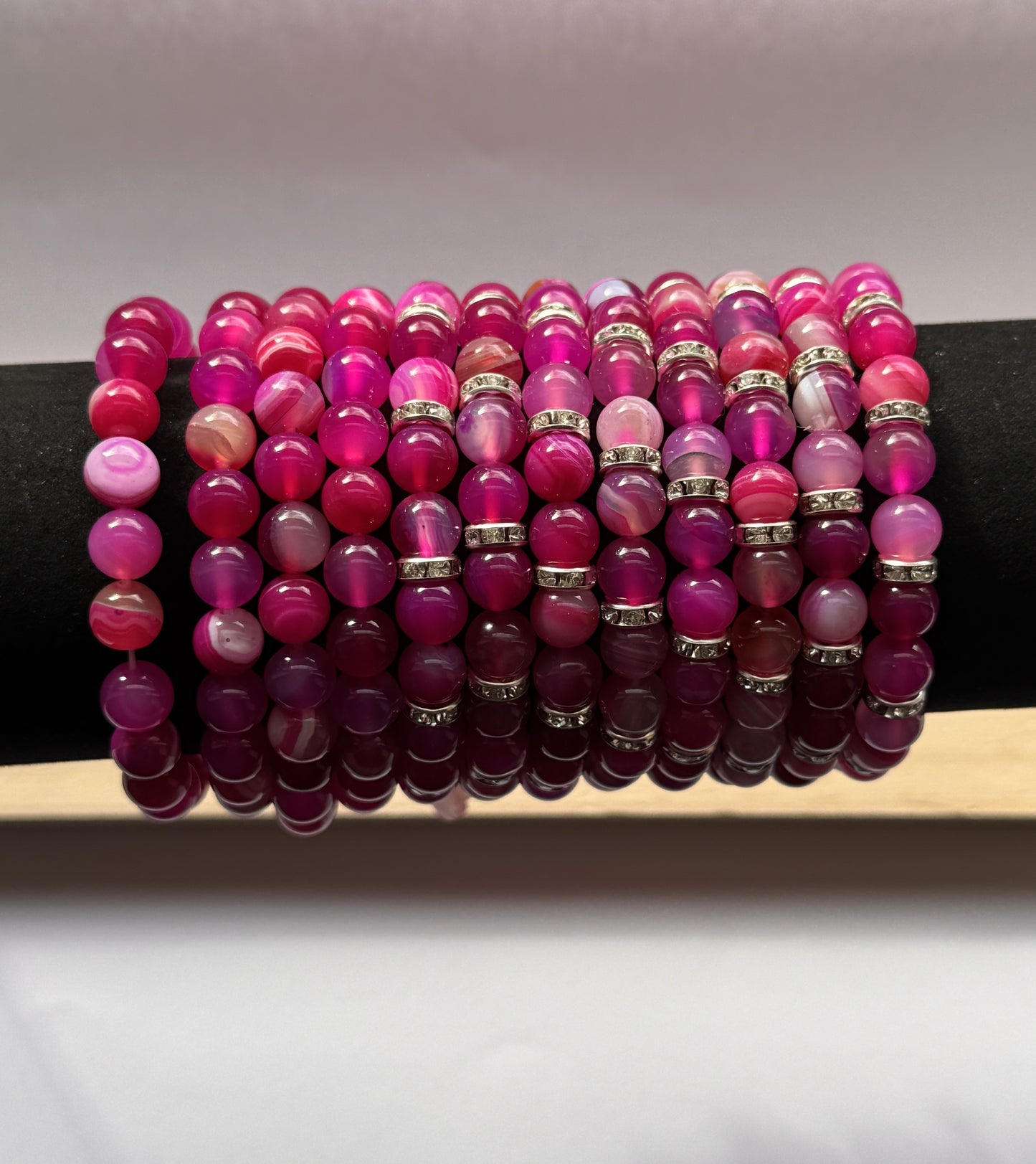 Hello Kitty & Friends Pink Agate Bracelet